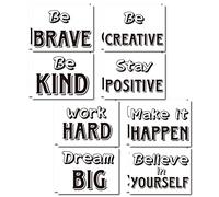 CRASPIRE Inspirational Wall Decals Peel and Stick Motivational Phrases Wall Stickers Positive Quotes Stickers for Library Home School Office Wall Art Decorations