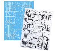 CRASPIRE Irregular Stripe Dots Embossing Folder Plastic Background Vintage Template Stencils for Card Making Tool DIY Handmade Scrapbooking Paper Craft Album Stamps