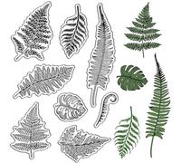 CRASPIRE Leaves Rubber Stamps Tree Leaf Transparent Clear Stamps Silicone Seals Stamp for DIY Scrapbooking Photo Album Decorative Cards Making Stamp Journal Decor
