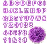 CRASPIRE Letter and Number Cutter for Clay Cookie Set Initial Alphabets Stamps A-Z Symbol Small Combination Tools Press Embosser Cutters Impress for Biscuit Pottery DIY Baking Ceramics Fondant