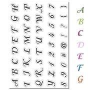 CRASPIRE Letters Numbers Clear Rubber Stamps Alphabet A-Z Initial Transparent Silicone Seals Stamp for Journaling Card Making Friends DIY Scrapbooking Photo Frame Album Decor