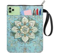 CRASPIRE Mandala Book Cover With Zip Additional Pocket Waterproof Cloth Bag Protection Portable Rope Double Sided Cover For Books Hardcover Notebook Bible Diary Textbook