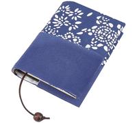 CRASPIRE Marine Blue Book Protector Cloth Book Cover Adjustable Notebook Sleeve Soft Cloth Book Cover Retro for A6 Paperbacks Hardcover Books Classroom Students Teacher Book Lover