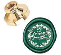 CRASPIRE Merry Christmas Sealing Wax Stamp Mistletoe Christmas Bell X'MAS EVE 25mm Replaceable Wax Seal Stamp Brass Head for Christmas Invitations Envelope Cards Decoration Holiday