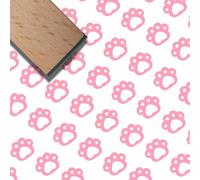 CRASPIRE Mini Wooden Rubber Stamp 3/5 Inch Paw Print Cute Pattern Small Wood Stamps Vintage Reusable Print for DIY Craft Card Scrapbooking Journaling Albums Card Making Planner Envelope Photo