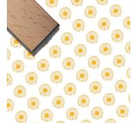CRASPIRE Mini Wooden Rubber Stamp Daisy Flower Floral 3/5" Cute Pattern Small Wood Stamps Vintage Reusable Print for DIY Craft Card Scrapbooking Journaling Albums Card Making Planner Envelope Photo