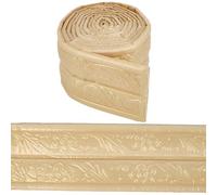 CRASPIRE Molding Trim Gold Peel and Stick 90.5x3.46In Crown Vintage 3D Printing Self Adhesive Flexible XPE Wallpaper Border Wall Edging Foam for Baseboard Mirror Border Wall Lines Hotel DIY Decor