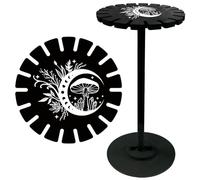CRASPIRE Mushroom Moon Phase Crystal Pendulum Shelf Pendant Display Holder Stand Black Magic Boho Wooden Dowsing Divination Metaphysical Boards Witchy Stuff for Home Hanging Stone Essential Oil Decor