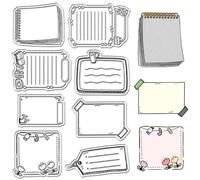 CRASPIRE Note Pad Clear Rubber Stamps Note Book Planner Reusable Retro Transparent Silicone Stamp Seals for Journaling Card Making Scrapbooking Photo Album Decorative DIY