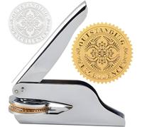 CRASPIRE Outstanding Embosser Stamp Library Custom 1.6in Non Stainless Steel Seal Hand Held Embossing Sealing Stamp Book Lovers Teacher Ex Libris Notary for Official Graduation Gift Envelopes Paper
