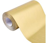 CRASPIRE Peel and Stick Brushed Gold Wallpaper Border PVC Self-Adhesive Removable Contact Paper 32.8ft x 3.9inch Waterproof Mirror Frame Sticker for Bathroom Kitchen Table DIY Decoration