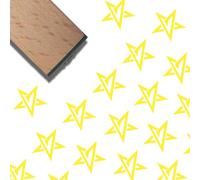 CRASPIRE Pentagram Star Wooden Rubber Stamp 3/5 Inch Pattern Mini Small Wood Stamps Reusable Vintage Print for DIY Craft Card Scrapbooking Journaling Albums Card Making Planner Envelope Photo