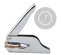 CRASPIRE Personalised Embosser Seal, Customize Your Picture Logo Deisgn 40mm Dimameter Hand Held Embossing Stamp Seal forfor Books Envelopes Napkins Paper Official Business(#19)