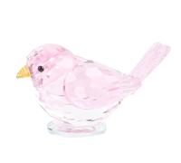 CRASPIRE Pink Crystal Bird Figurine Collectible Office Desk Table Home Decor Handmade Glass Animals Figurines Art Glass Birds Paperweight Bird Crystal Plumage Animals Figurines Decoration