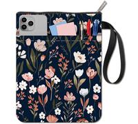 CRASPIRE Plant Book Covers Vintage Book Sleeve Flower Book Protector for Paperbacks Washable Fabric Cloth Book Cover with Zipper and Extra Sleeve Pocket for Book Lovers Classmate Gifts