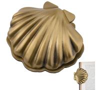 CRASPIRE Shell Metal Binder Clips Gold Vintage Book Clip Traveler Journal Bookmark Retro Page Holder Document Organization Reading Marker Large for TN Notebook Diary Friend Bookish Writers Gift Office