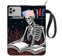CRASPIRE Skull Book Sleeve Cover 11x8.7Inch Double Sided Human Skeleton Book Cloth Reusable Books Protector for Soft Paperbacks Hardcover Notebook Journal Textbooks Halloween Bible Student School