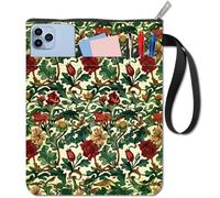 CRASPIRE Sleeve Book Cover Notebook Wrap Classic Flower Green Leaf Vine Floral Pattern Book Protector Pouch Front Pocket Washable Fabric for Paperbacks Book Lovers Friend Birthday Graduation Christmas