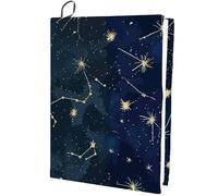 CRASPIRE Star Elastic Book Cover Constellation Galaxy Space Stretchable Reusable Washable Book Protector Large Nylon Protective Covers Notebook Wraps for Hardcover Books Textbook Gift
