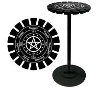 CRASPIRE Star Tarot Crystal Pendulum Shelf Pendant Display Holder Stand Black Astrology Wooden Dowsing Divination Metaphysical Boards Witchy Stuff for Home Hanging Stone Essential Oil Decor