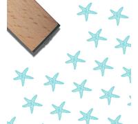 CRASPIRE Starfish Rubber Stamp Sea Animal Stamps Natural Wooden Reusable Vintage Decorative Summer Ocean Small Print Scrapbooking Seal for Card Making Journal Planner Diary Letter DIY Crafts Supplies