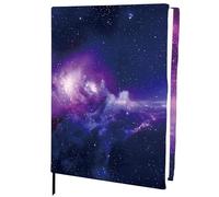 CRASPIRE Stretchable Book Cover Protector Galaxies Star Cloud Washable Reusable Jumbo Fabric Cloth Up to 9x11In Elastic Sleeve Stretchy Wrap for Hardcover Paperbacks Book Lover Gift Notebook Textbook
