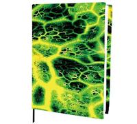 CRASPIRE Stretchable Book Cover Protector Green Yellow Washable Reusable Jumbo Fabric Cloth Elastic Sleeve Stretchy Wrap Up to 9x11In for Hardcover Paperbacks Book Lover Gift Notebook Textbook Reader