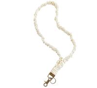 CRASPIRE Stretchy Scrunchie Lanyard for ID Badges Beige Aesthetic Elastic Neck Lanyard for Keys Wallet Strap ID Card Holder Teacher Appreciation Gifts Nurses School Classroom