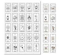 CRASPIRE Tarot Cards Clear Rubber Stamp Magic Star Skull Moon Phase Sun Compass Transparent Silicone Seals Stamp for Journaling Card Making DIY Scrapbooking Handmade Photo Album Notebook Decor