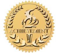 CRASPIRE Torch Achievement Gold Foil Certificates Embossed Stickers 2" Self Adhesive Envelopes Seals Round Labels for Award Wedding Invitation Graduation Corporate Diplomas Gift Wrapping Decor