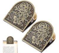 CRASPIRE Travelers Note Book Clips Journal Clip Alloy Metal Vintage Flowers Butterflies Antique Bronze Paper Clamp Page Binder Page Holder for TN Travelers Art Journaling Reading Decoration Accessory