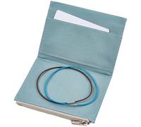 CRASPIRE Travelers Notebook Zipper Pocket Canvas 5 x 3.8in Insert Refill Pouch for Passport Size File Folder with Elastic Band Blue Planner Wallet Card TN Accessory Holder Paper Journal Storage Bag