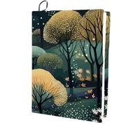 CRASPIRE Tree Book Sleeve Stretchy Book Cover Cloth Polyester Elastic Washable Reusable Green Plant Flowers Large Wraps Protector Suitable for Hardcover Textbooks Notebooks Supplies