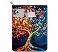 CRASPIRE Tree of Life Book Covers Retro Book Sleeve Plant Book Protector for Paperbacks Washable Fabric Cloth Book Cover with Zipper and Extra Sleeve Pocket for Book Lovers Classmate Gifts