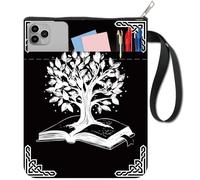 CRASPIRE Tree of Life Book Sleeve with Zipper Book Cover Pocket Pouch Protector Double Sided Washable Fabric Hardcover Reading Accessories Book Club Gifts for Women Best Friend Aunt