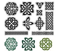 CRASPIRE Trinity Knot Clear Stamps Celtic Knot Transparent Rubber Stamps Silicone Seals Stamp Journal for DIY Scrapbooking Photo Album Decorative Cards Making Stamp Film Frame