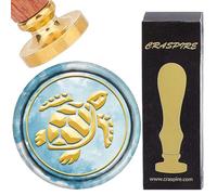CRASPIRE Turtle Wax Seal Stamp Retro Sea Animal Sealing Wax Stamp 25mm Removable Brass Head with Rosewood Handle for DIY Scrapbooking Invitation Gift Wrap Envelopes Wine Packages