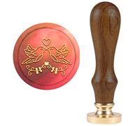 CRASPIRE Valentine's Day Wax Seal Stamp Love Bird Retro Sealing Wax Stamp Animal with Removable Brass Head Wooden Handle for Wedding Invitation Envelope Card Package Decoration