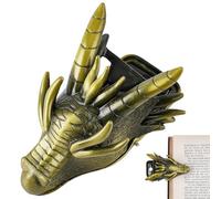 CRASPIRE Vintage 3D Chinese Dragon Journal Clip Notebook Clips Page Holder Antique Bronze Retro Metal Alloy Decorative Binders Holders for Planner Tn Travelers Art Journaling Reading Accessories
