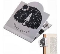 CRASPIRE Vintage Metal Book Clip Travelers Notebook Clip Rocket Retro Silver Iron Journal Decorative Page Bill Binder Clamp Holder for TN Traveler Art Journaling Reading Decoration