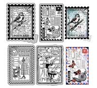 CRASPIRE Vintage Stamps Clear Stamps Bird Butterfly Woman Words Pocket Watch Reusable Retro Transparent Silicone Stamp Seals for Journaling Card Making DIY Scrapbooking Photo Album Decorative