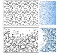 CRASPIRE Water Bubble Stamps Background Clear Stamp Summer Sea Bubbles Circle Dots Silicone Transparent Rubber Reusable Postmark Stamps Seal for Journaling DIY Craft Scrapbooking Card Making Supplies