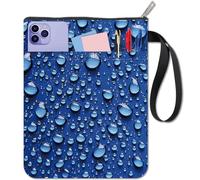 CRASPIRE Water Glob Book Sleeve Protector with Zipper Waterproof Canvas Pouch Double-Sided Covers for Book Lovers Hardcover Notebook Bible Journal Textbooks Paperbacks Student 11 x 8.66 Inch Bag
