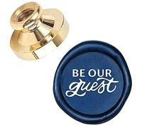 CRASPIRE Wax Seal Stamp Be Our Guest 25mm Vintage Sealing Wax Stamp Brass Head Only for Envelope Card Invitations Gift Wedding Halloween Christmas New Year