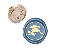 CRASPIRE Wax Seal Stamp Head Graduation Hat Removable Sealing Brass Stamp Head for Creative Gift Envelopes Invitations Cards Decoration