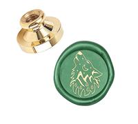 CRASPIRE Wax Seal Stamp Head Howling Wolf Removable Sealing Brass Stamp Head for Creative Gift Envelopes Invitations Cards Decoration