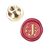 CRASPIRE Wax Seal Stamp Head Letter J Removable Sealing Brass Stamp Head for Creative Gift Envelopes Invitations Cards Decoration