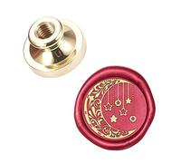 CRASPIRE Wax Seal Stamp Head Moon, Removable Sealing Wax Stamp Head 25mm for Creative Gift Envelopes Invitations Cards Decoration