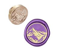 CRASPIRE Wax Seal Stamp Head Mountain Removable Sealing Brass Stamp Head for Creative Gift Envelopes Invitations Cards Decoration