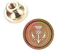 CRASPIRE Wax Seal Stamp Head Thistle Removable Sealing Brass Stamp Head for Creative Gift Envelopes Invitations Cards Decoration